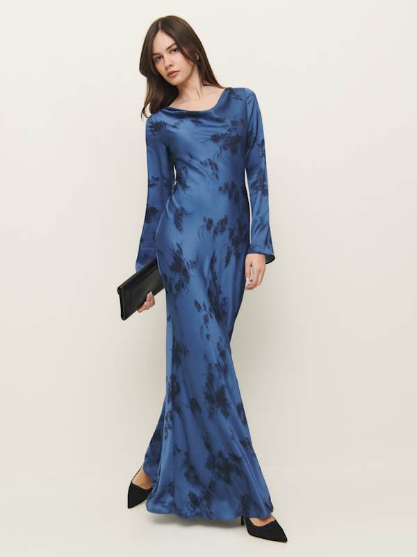 Ciana Satin Dress - Fantasy